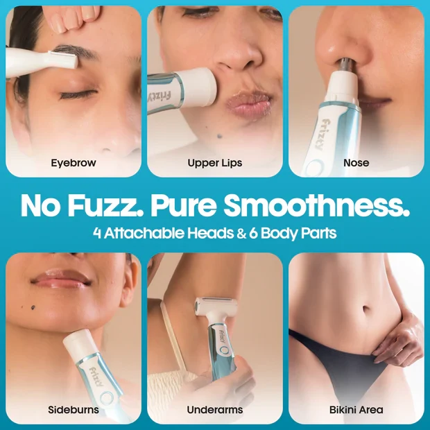4-In-1 Slixy trimmer | Painless Electric Shaver for Women — Cordless Hair Removal Device