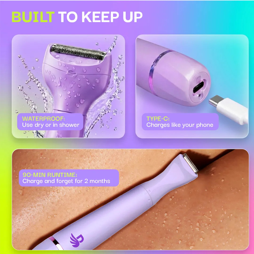 4-in-1 Personal Care Trimmer for Women – USB Rechargeable
