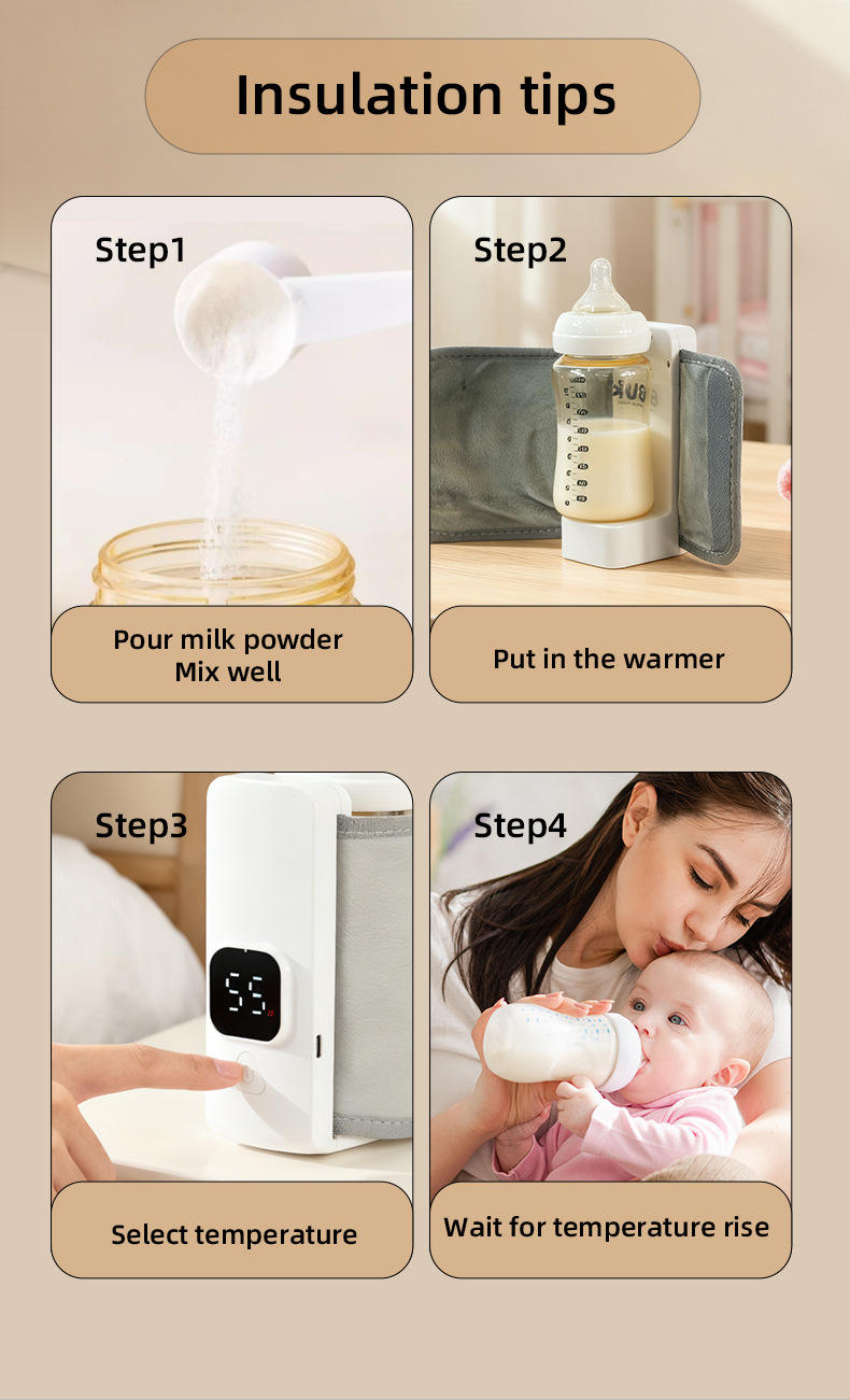 Portable Bottle Keep Warm USB Travel Milk Heat Keeper Baby Bottle Keep Warmer for Car Travel